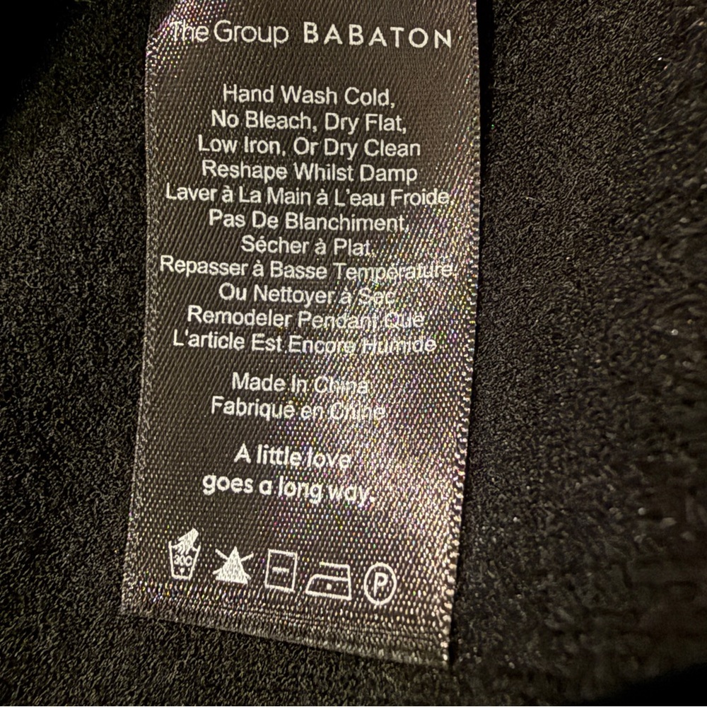 The Group Babaton Woman Black Stretch Long Open Cardigan Sweater Size M - Picture 4 of 4
